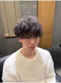 スパイラルパーマ×ツーブロック