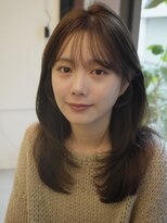 アミー 駒澤(Ammy komazawa)&nbsp;オリーブグレージュ/レイヤーカット/ミディアム/ハッシュレイヤ