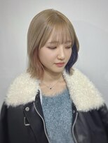 エル セルカ 高田馬場(el CERCA)&nbsp;ピンクブルーイヤリング×ミルクティー