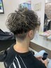 メンズカット+メッシュ+パーマ+ヘアセット