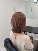 ボブレイヤー／レイヤーカット／ピンクカラー／20代30代