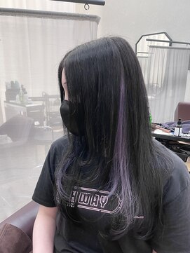 キセイ イオンモール新利府北館店(KISEI) ブリーチで作る！ロングレイヤー×インナーパープル♪20代30代
