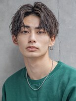 CITY men's メンズサロン/ニュアンスパーマ/フェザーパーマ/ダウンパーマ&nbsp;メンズ刈り上げフェザーパーマツーブロックセンターパート
