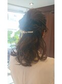 パーマスタイル対応！結婚式ハーフアップスタイル