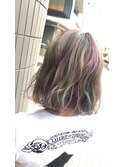 レインボーカラー/大人可愛い/モテ髪カタログ/小顔/ウルフカット
