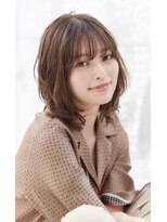 似合わせカット×大人かわいい小顔無造作ふわミディ【瀧上丈司】
