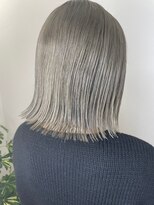 フロート 小阪店(float) ダブルカラー_マロンベージュ Aラインボブ かきあげ