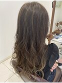 大人可愛い20代30代40代50代 グレージュカラー ハイライト