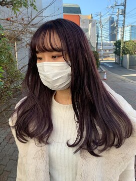 ヘアサロン ガリカ 表参道(hair salon Gallica) 顔周りレイヤー小顔カット/ラベンダーグレー<表参道>