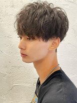 メンズパーマ波巻きスパイラルパーマシャドウパーマ韓国