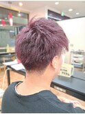 メンズダブルカラー×カシスピンク