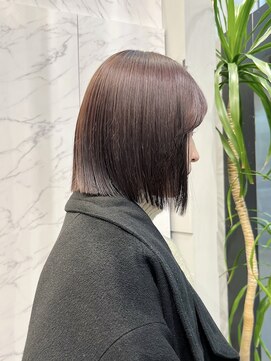 クリアーオブヘアー 一社店(clear OF HAIR) ぱつっとボブ ラベンダーカラー / momoka