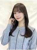 切りっぱなしボブエアリーロング美髪ピンクブラウン