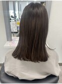 透明感カラー　トリートメント　重めボブ　大人女子