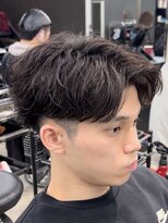 エデアンルクラ 下通(EDEAN Leclat)&nbsp;熊本 フェザーパーマ ニュアンス 毛流れ MEN'S HAIR