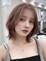 オーラ オモテサンドウ(Aura omotesando)&nbsp;透明感カラー×ワンカールで可愛いレイヤーボブ