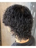 尾崎指名/マッシュウルフ×波巻きパーマ