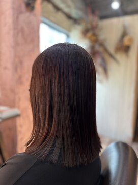 ロッソバイアルター 鎌取(ROSSO by aL-ter) くびれヘア/アプリコットオレンジ/ヘアセット/夏/鎌取/石橋