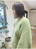 ボブ×透明感カラー