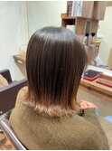 ぷつっと鎖骨ボブ×顔まわりカット