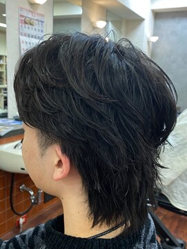 メンズ美容室 タカミ ウルフフェザーパーマ