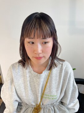  fit stand 千葉/ショートボブ/カット/パーマ/ダブルカラー/トリートメント/縮毛矯正 イメチェン/ピンクベージュ/アンブレラカラー[千葉]