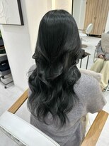 ジーナ 吉塚(Zina)&nbsp;ゆる巻き 暗染めオリーブブラウン【福田れん】博多 吉塚 美容室