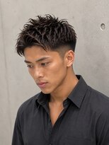 ノラ ギンザ(NORA GINZA)&nbsp;アップバングショートセンターパートツーブロックハイライト30代