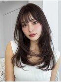 ショコラブラウン/レイヤーカット/夏のヘアアレンジ/うるま市
