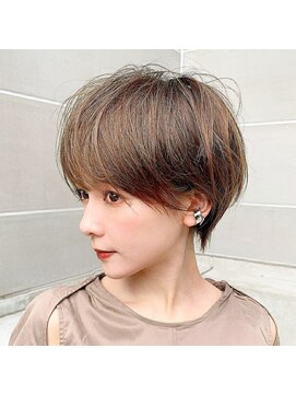 ラナ 渋谷(Lana) 【Chill】大人かわいいAラインピンクベージュクールショートボブ