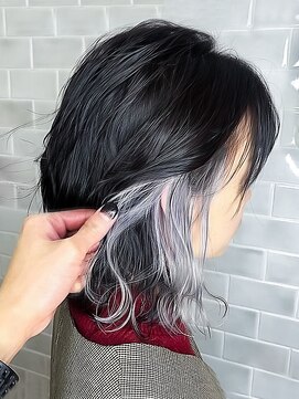 オーブ ヘアー ブランコ 久米川店(AUBE HAIR Blanco) 【AUBE HAIR】シアクールインナーカラー_セシルカット