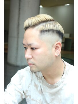 レンゲン(LENGEN) 束感刈り上げビジネス七三ツーブロックアップバング２７６