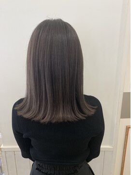 ネオリーブウリ 二子玉川店(Neolive uri) グレージュカラー　ボブウルフ　黒髪　ココアベージュ