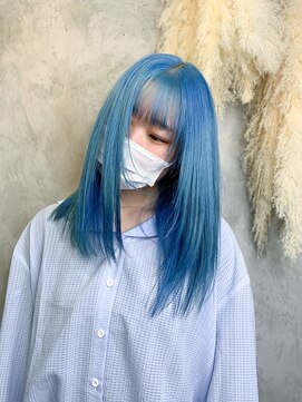 フリーダムメルシー(freedom Merci) ■ライトブルー、インナーブルー　派手髪