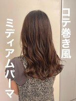 チョビー 銀座(chobii)&nbsp;コテ巻き風/デジタルパーマ/ミディアムパーマ/くびれ/カヨ