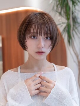 イオ 本厚木(io) 20代30代大人かわいい丸みショート似合わせカットシアカラー前髪