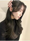 韓国風/レイヤー/小顔/前髪カット/髪質改善/グレージュ/透明感