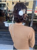 華やかアップシニョン