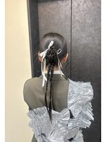 ミラ(Mila)&nbsp;リボン＊カチモリアレンジ/結婚式お呼ばれオケージョンヘア