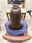 セミロング×髪質改善ケア