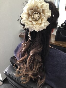 ジャスミン 卒業式袴ハーフアップ