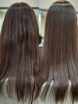 ネオヘアー 谷町九丁目店(Neo hair)の写真/【谷町九丁目駅徒歩30秒】ナチュラルで、思わず触りたくなる柔らかい髪質へ…☆[柔らか縮毛矯正¥5900～]