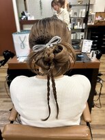 デビュー ヘアーメイク&nbsp;ホワイトグレージュ/デジタルパーマ/チェリーブラウン/宜野湾