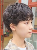 くるくるパーマ×刈り上げマッシュショート　フクザワ