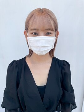  fit stand 千葉/ショートボブ/カット/パーマ/ダブルカラー/トリートメント/縮毛矯正 イメチェン/ピンクベージュ/アンブレラカラー[千葉]