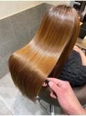 【静岡エリア】シルクベージュストレートロング