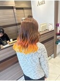 洋光台ブリーチ複雑履歴ダブルカラー白髪ぼかしハイライト
