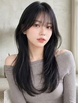 ユニバイリサ 天神大名店(uni by risa) 髪質改善 レイヤーカット 顔周りカット 前髪 韓国レイヤーヘア