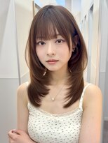 クラン バイ ヘッドライト たまプラーザ店(clan by HEADLIGHT)&nbsp;ミディアムレイヤーワンカール暖色カラー