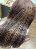 ケイズプラス(K's PLUS)&nbsp;オレンジベージュの白髪ボカシ　白髪ない方にもできるデザイン
